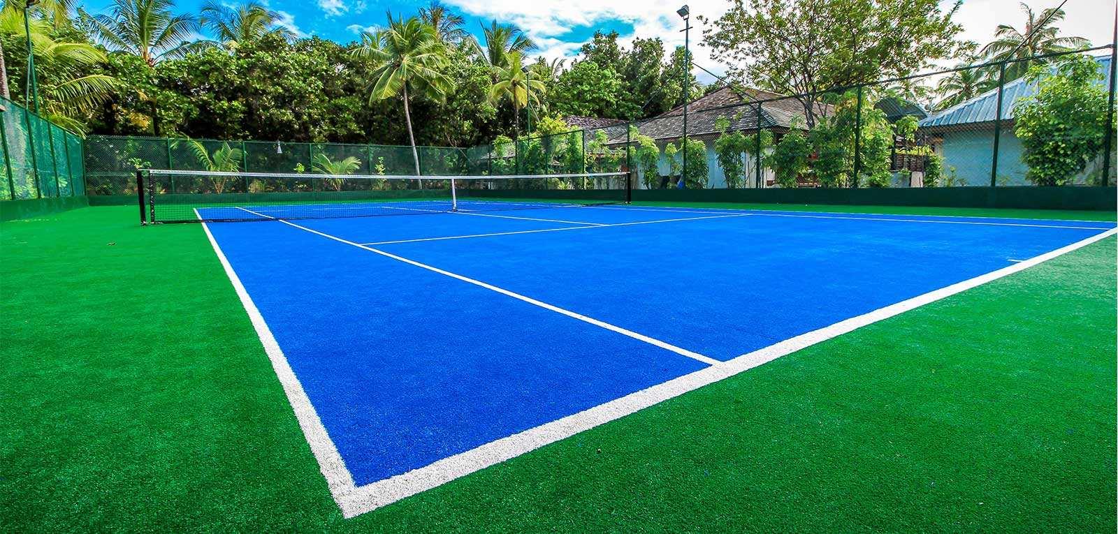 outdoor artificial turf for tennis court
