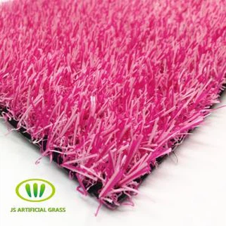 Dywarchen arbennig lliw pinc glaswellt artiffisial ar gyfer addurno