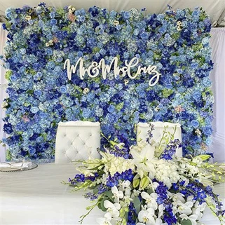 Glas Blodau wal 3D Artiffisial Blodau Panel Cefndir